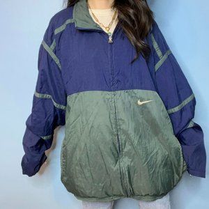 VINTAGE WHITE TAG 90s NIKE COLOR BLOCK WINDBREAKER FULL ZIP JACKET